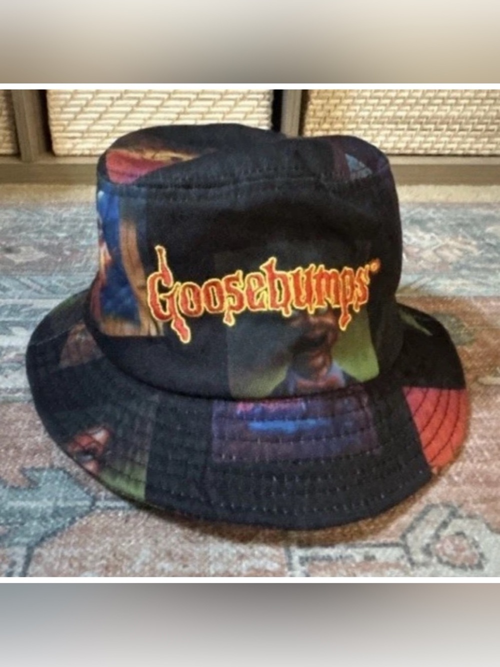 GOOSEBUMPS × SELECT START Bucket Hat 90s R.L. Stine Black Multicolor Unisex RARE